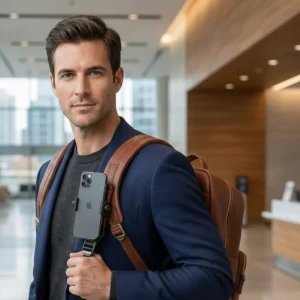 Anti-Slide Backpack Strap Phone Holder