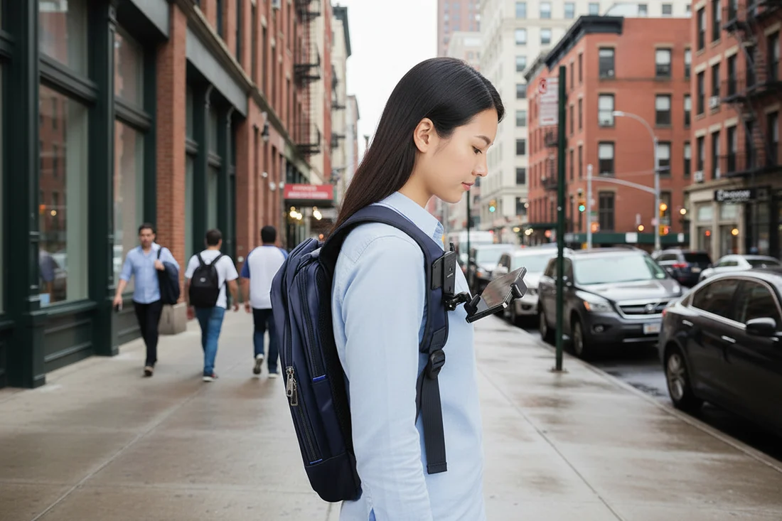 Anti-Slide Backpack Strap Phone Holder - Image 3